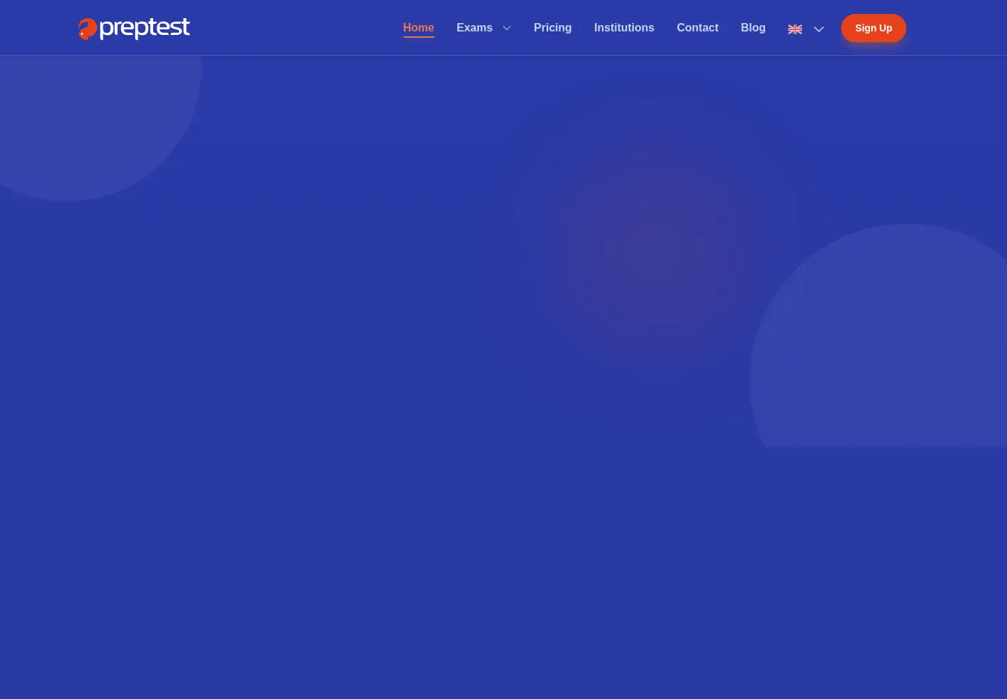 Screenshot of prep-test.com