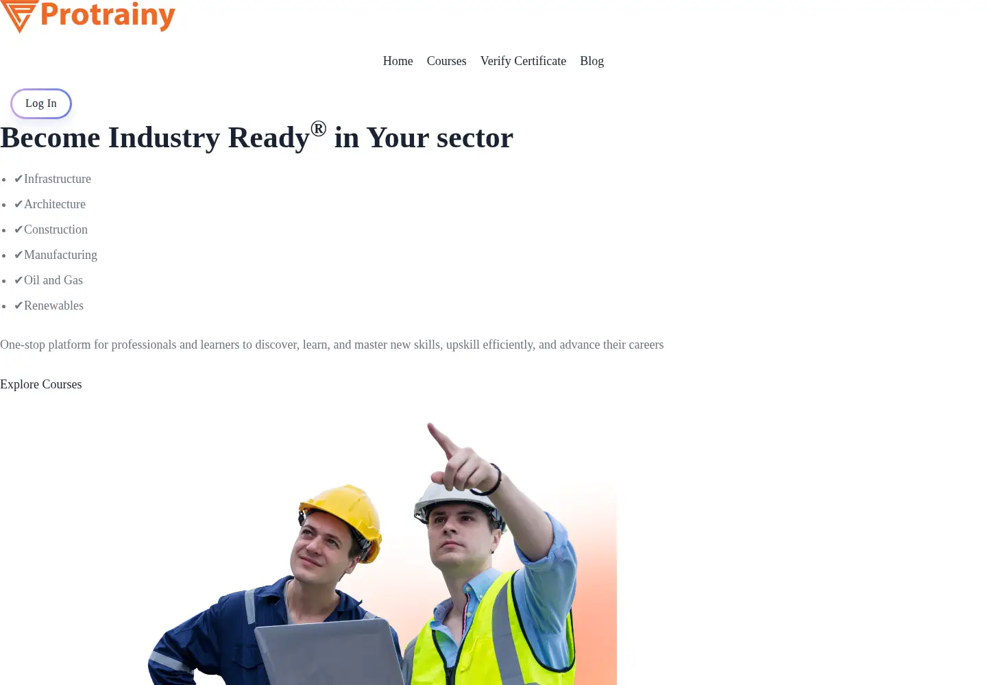 Screenshot of protrainy.com