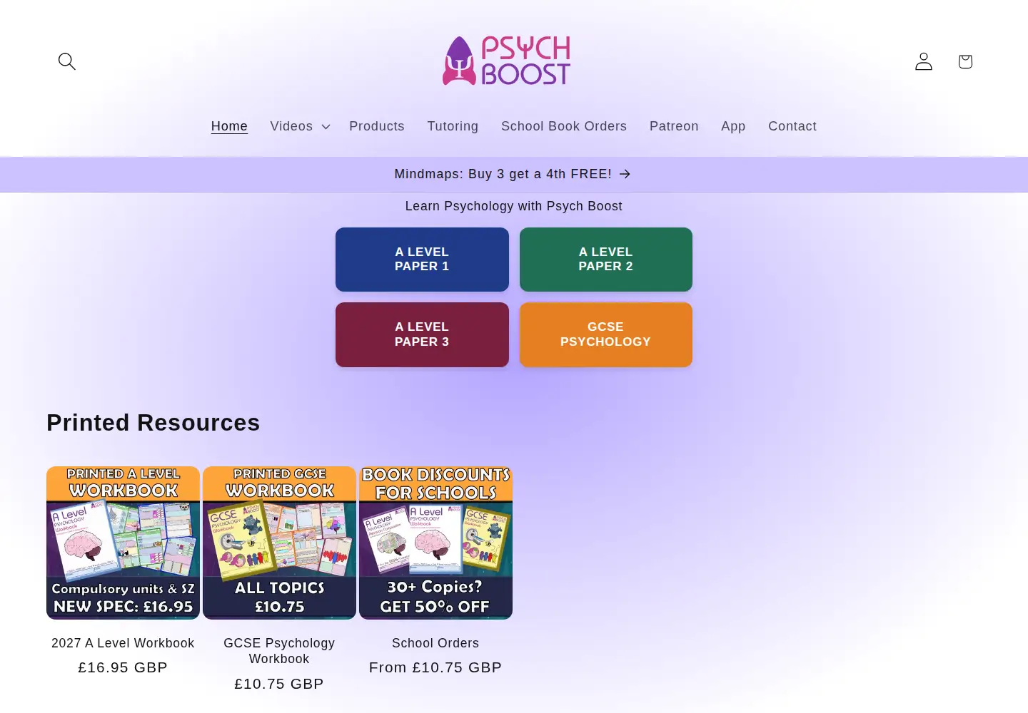 Screenshot of psychboost.com