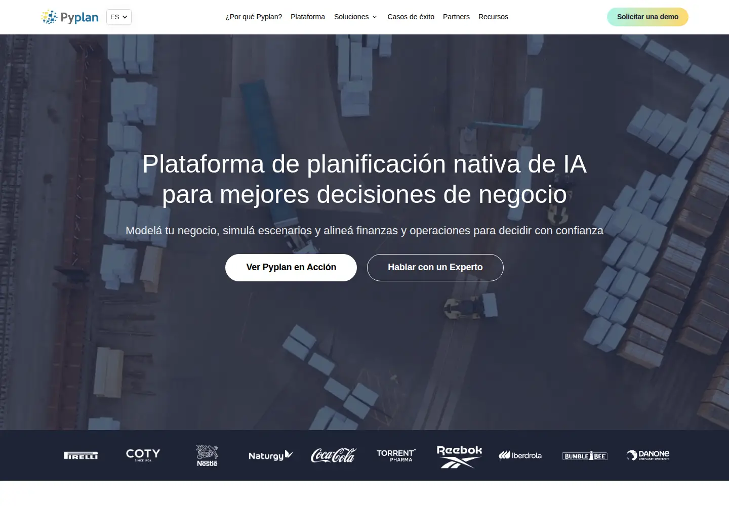 Screenshot of pyplan.com