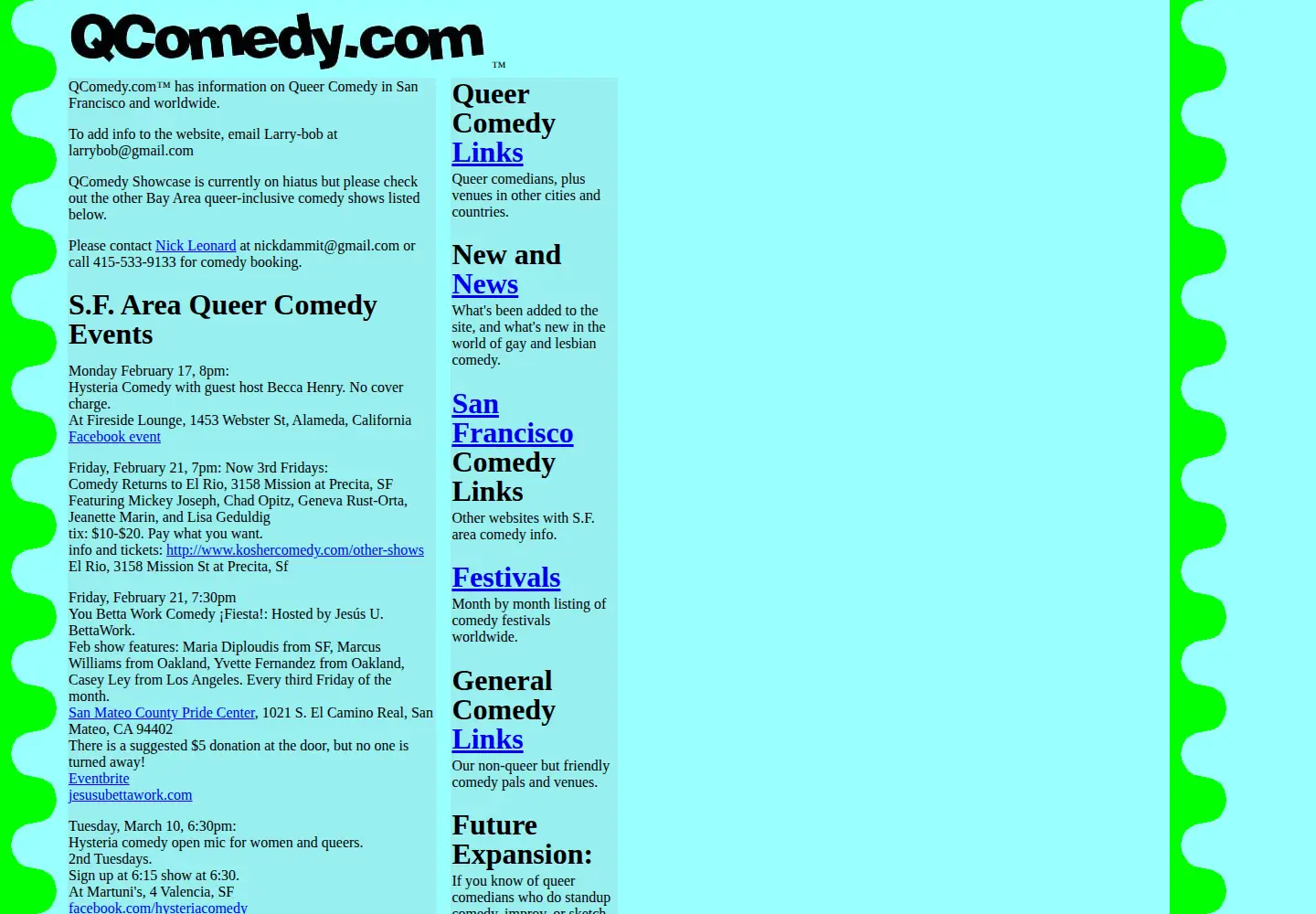 Screenshot of qcomedy.com