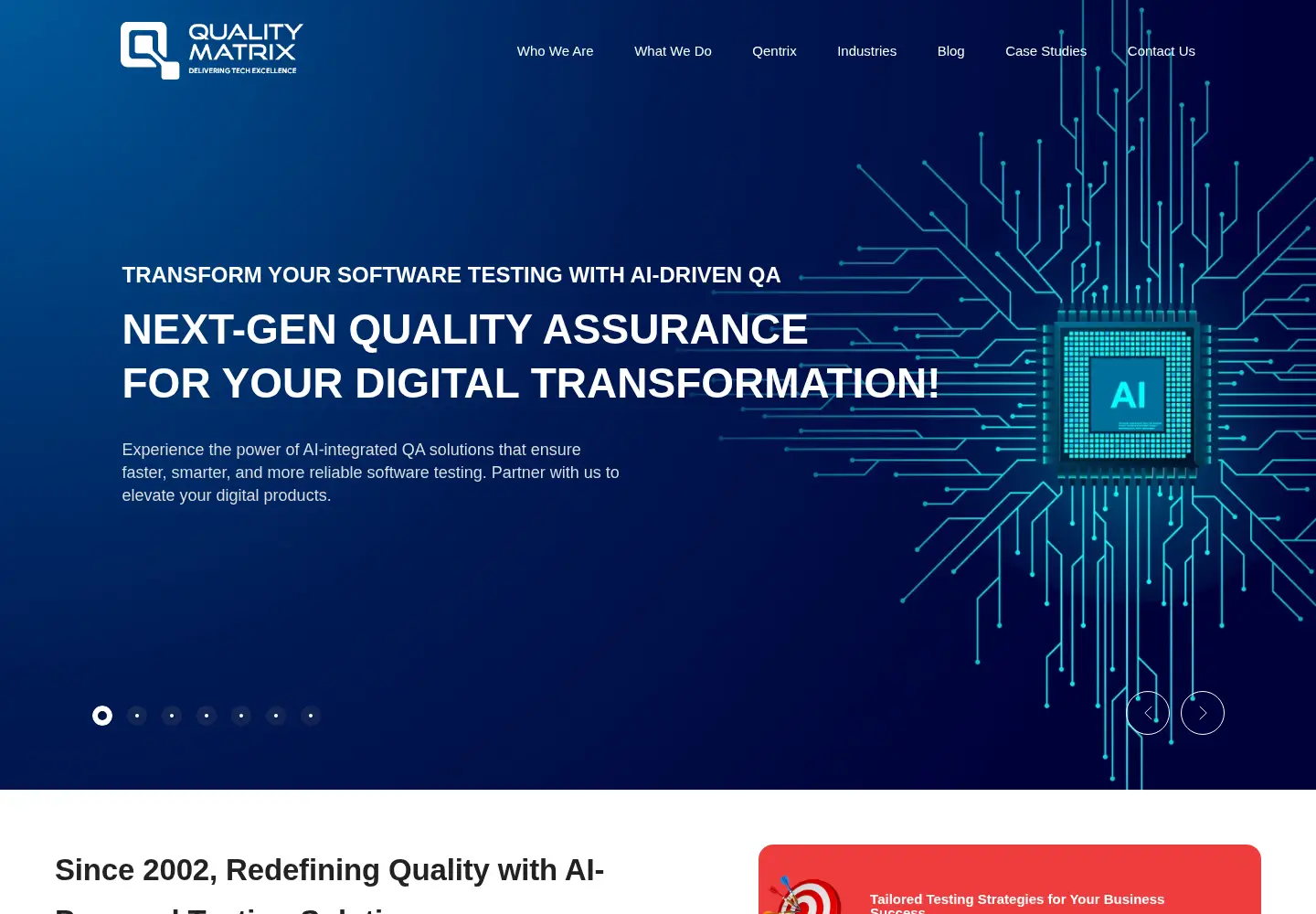 Screenshot of quality-matrix.com
