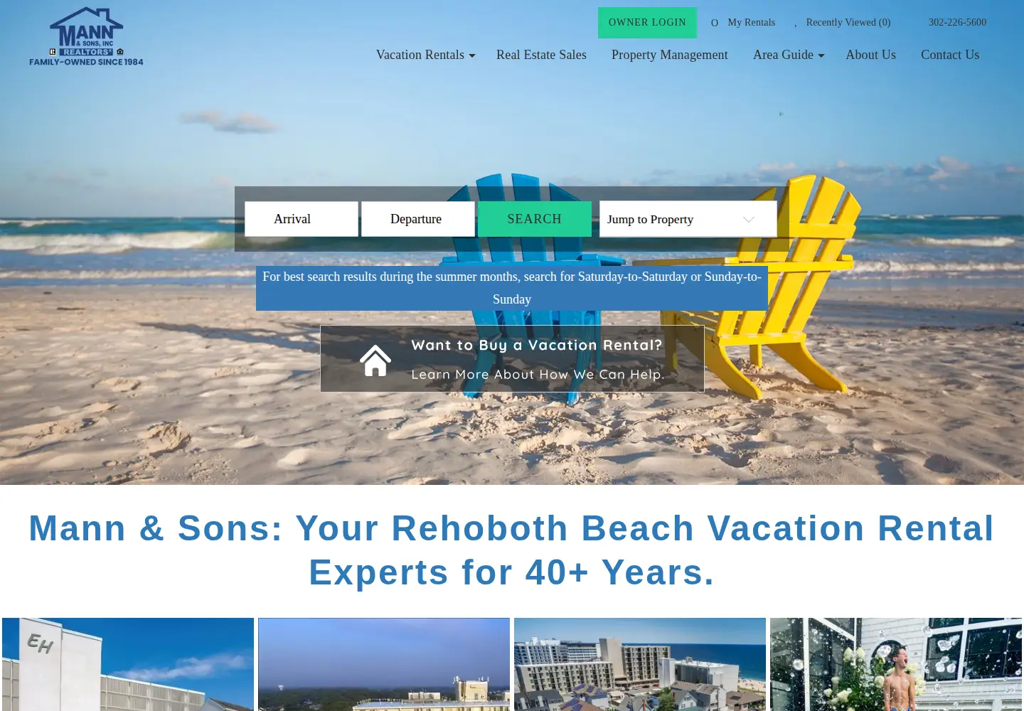 Screenshot of rehobothbeachvacationrentals.com