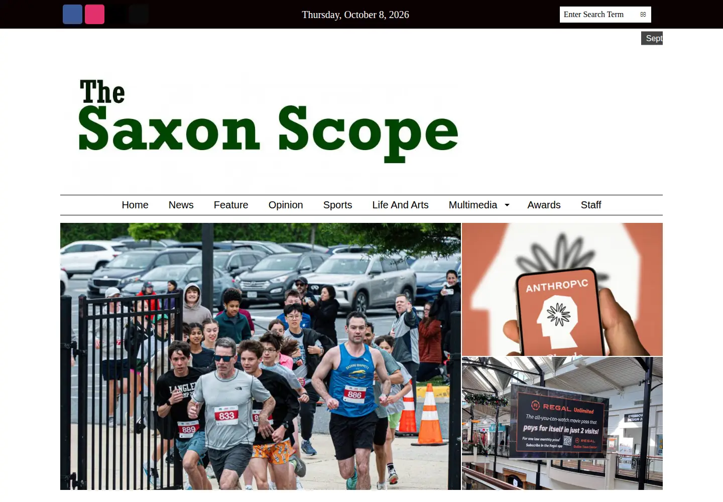 Screenshot of saxonscope.com
