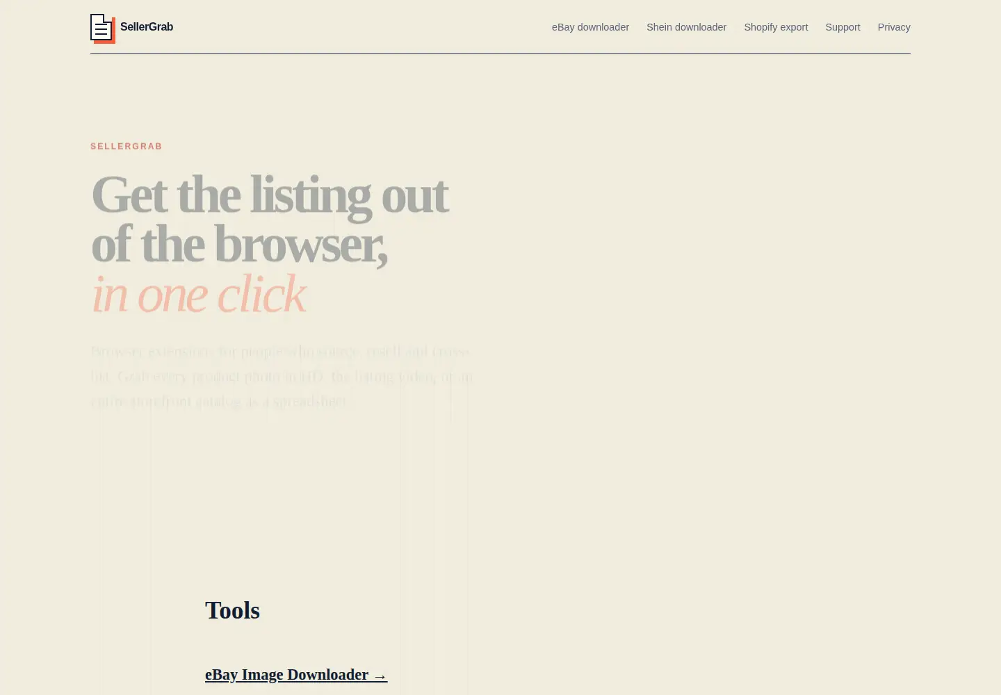 Screenshot of sellergrab.com