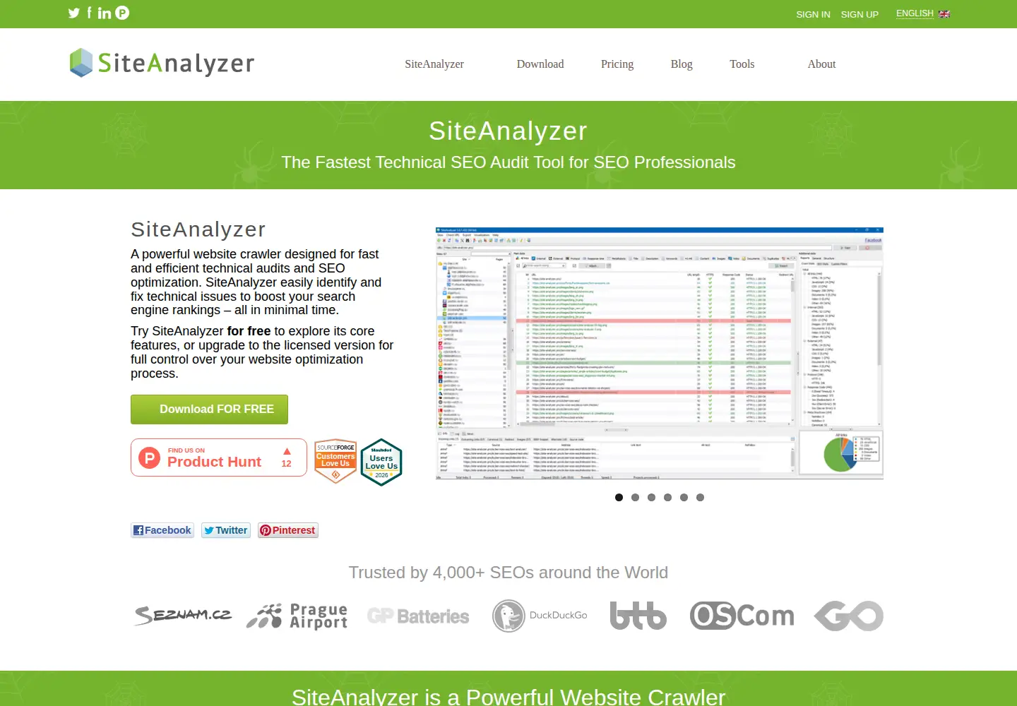 Screenshot of serpriver.com