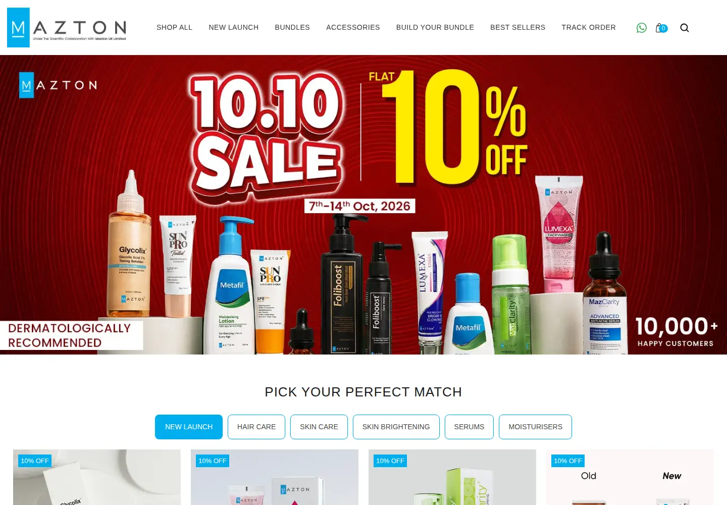 Captured homepage of shopmazton.com in the current scan