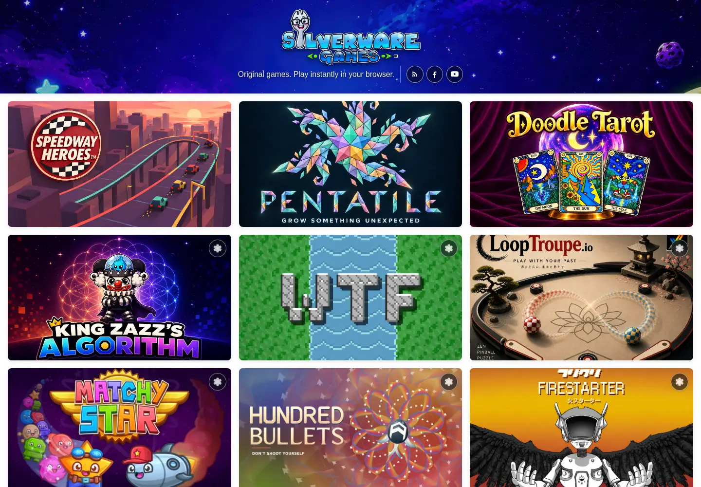 Screenshot of silverwaregames.com