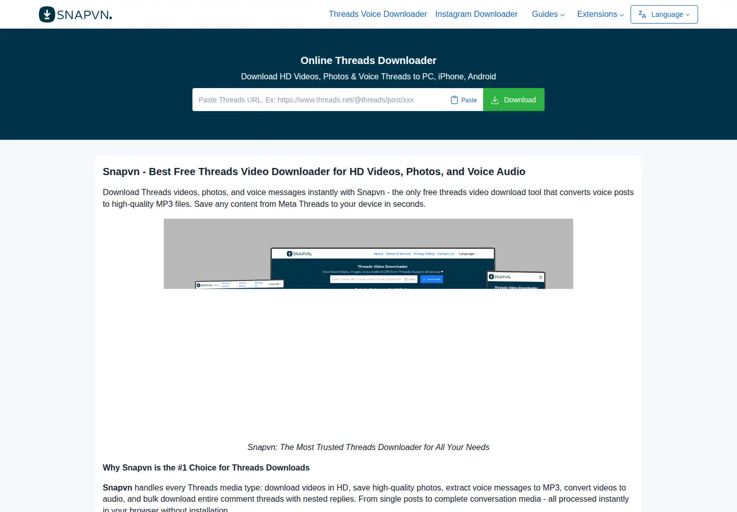 Screenshot of snapvn.com