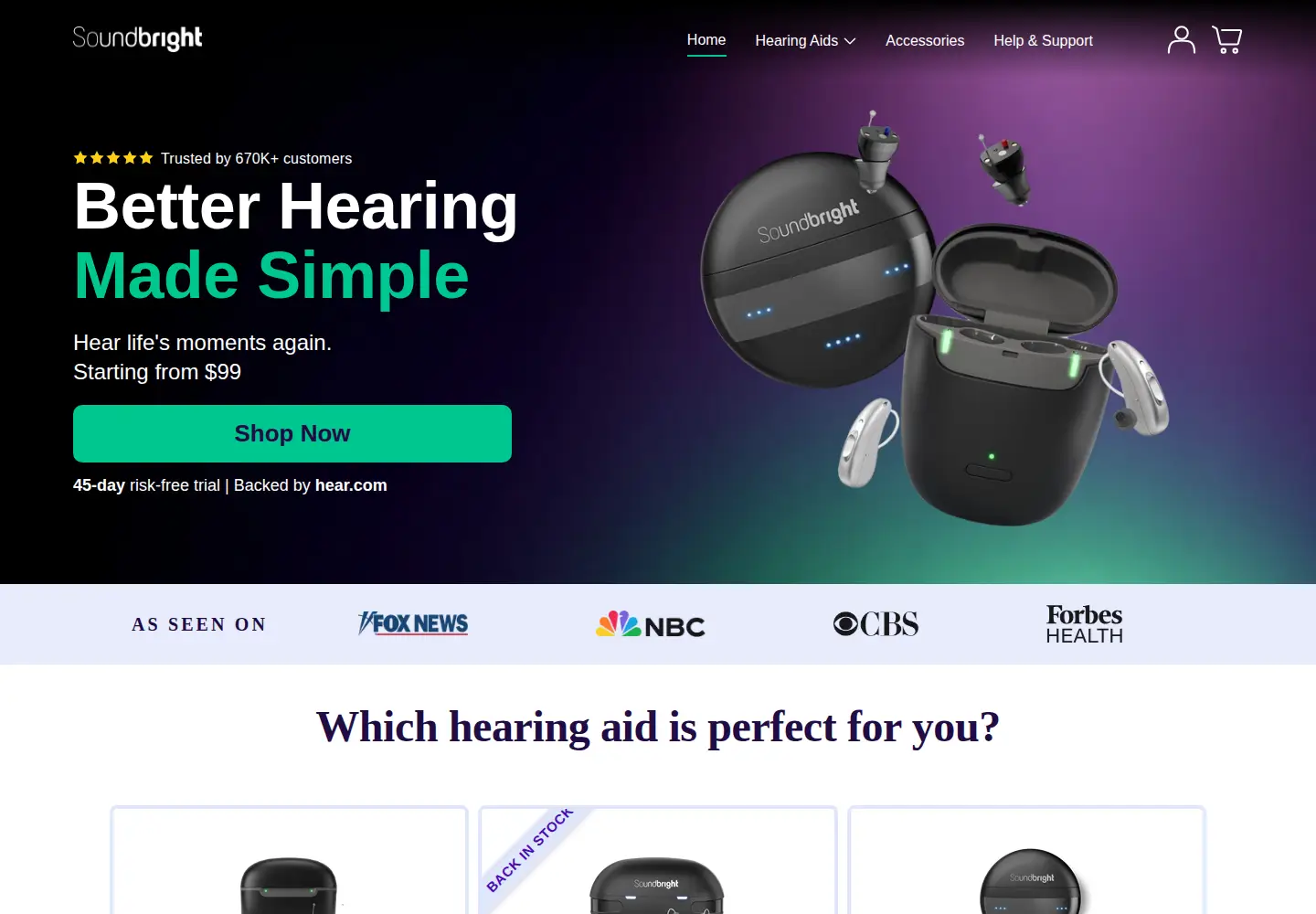 Screenshot of soundbright.com