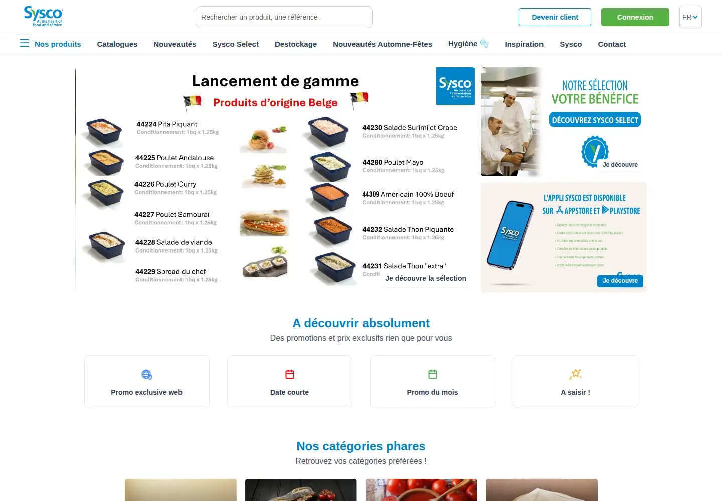 Screenshot of sysco-be.com