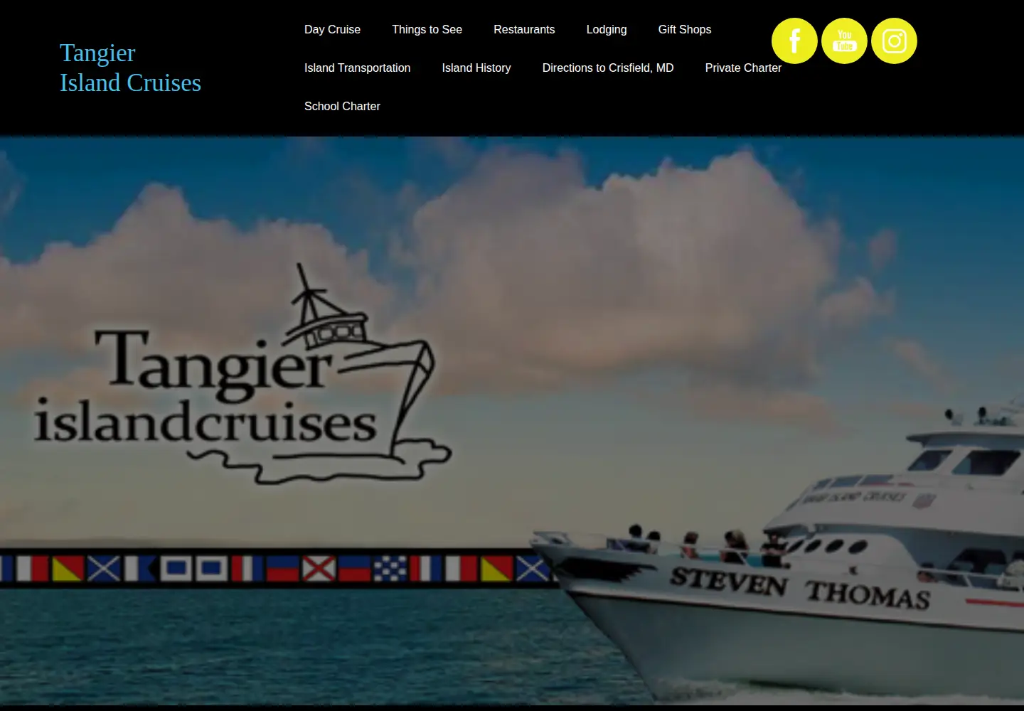 Screenshot of tangierislandcruises.com