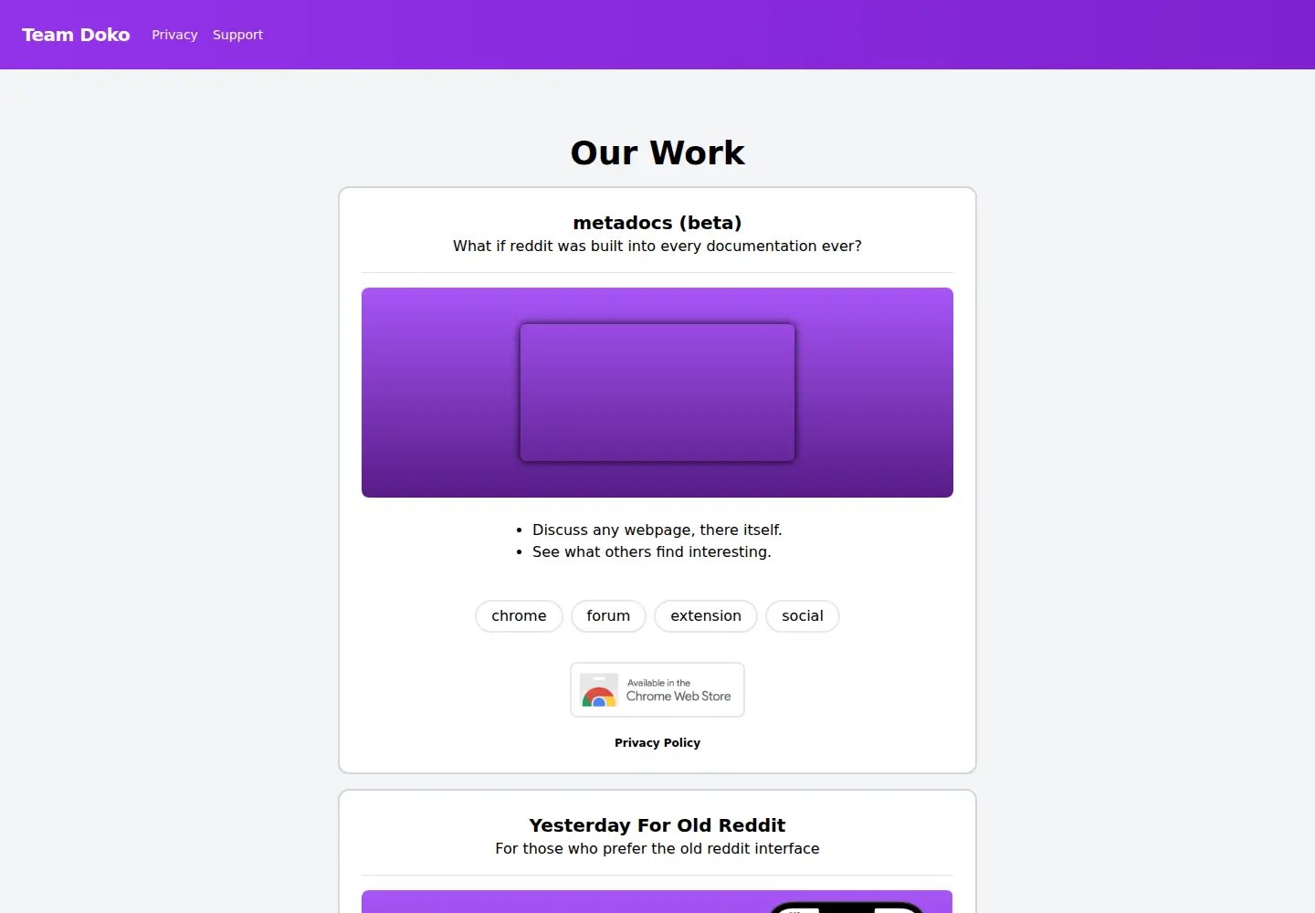 Screenshot of teamdoko.com