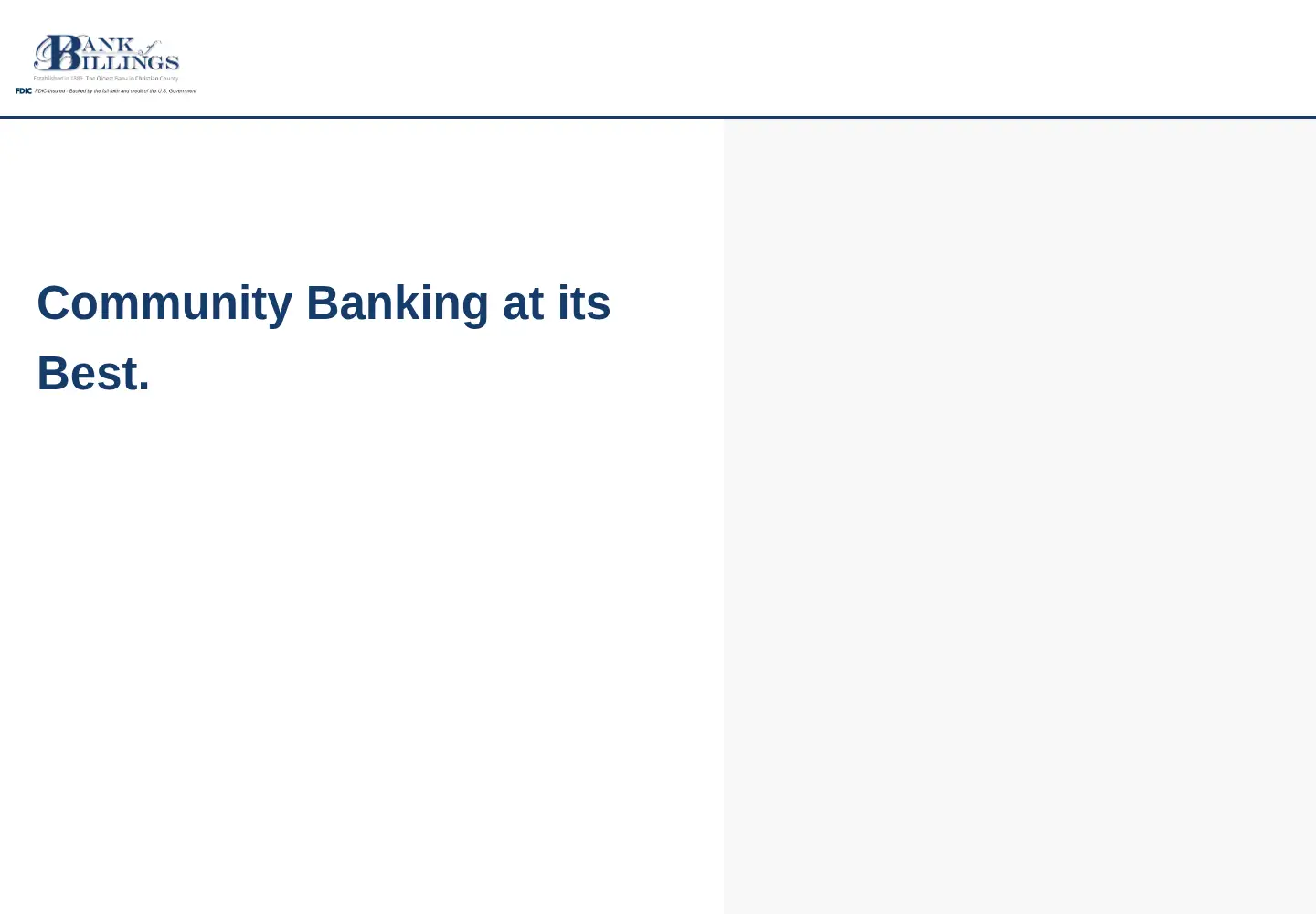 Screenshot of thebankofbillings.com