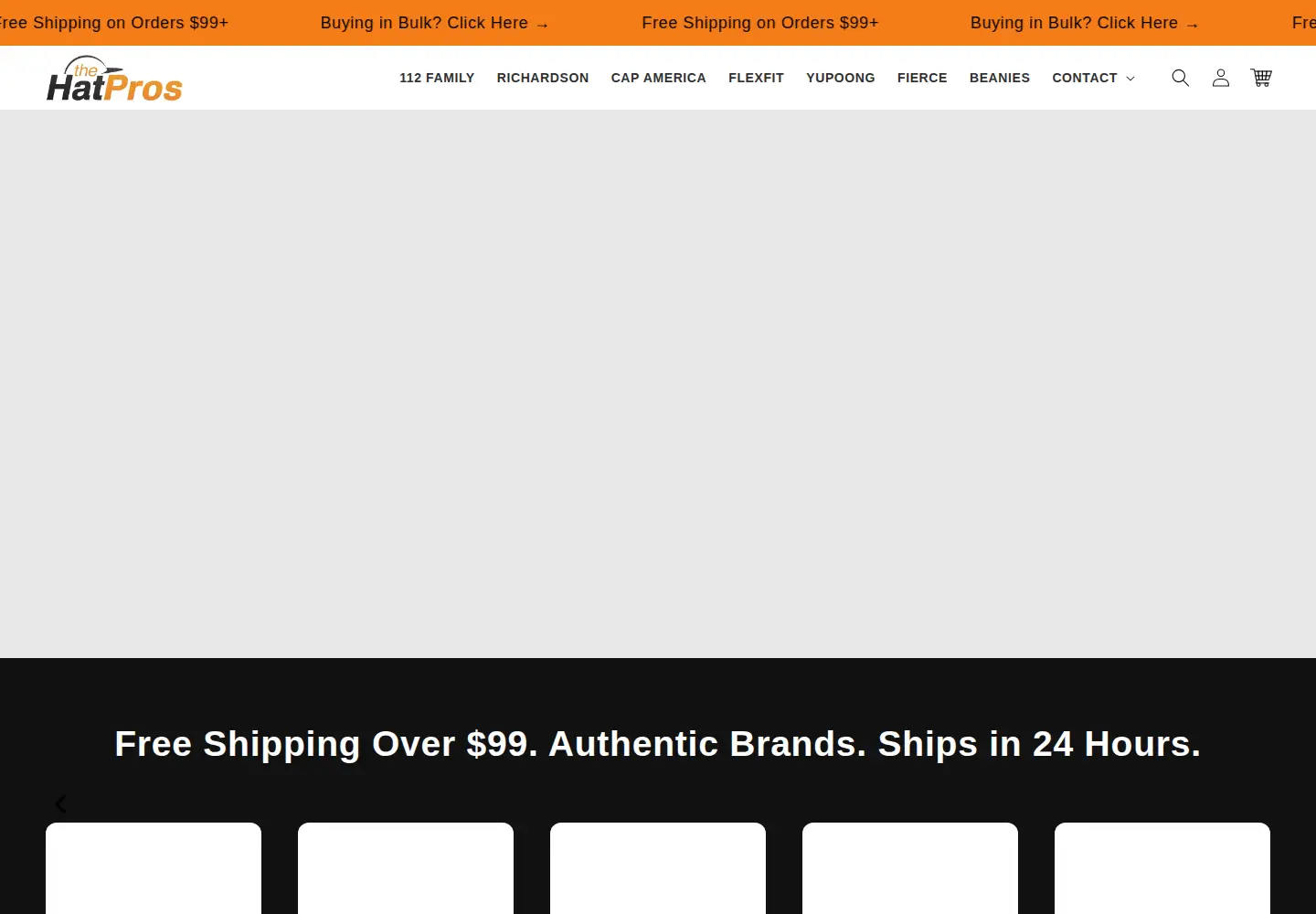 Captured homepage of thehatpros.com in the current scan