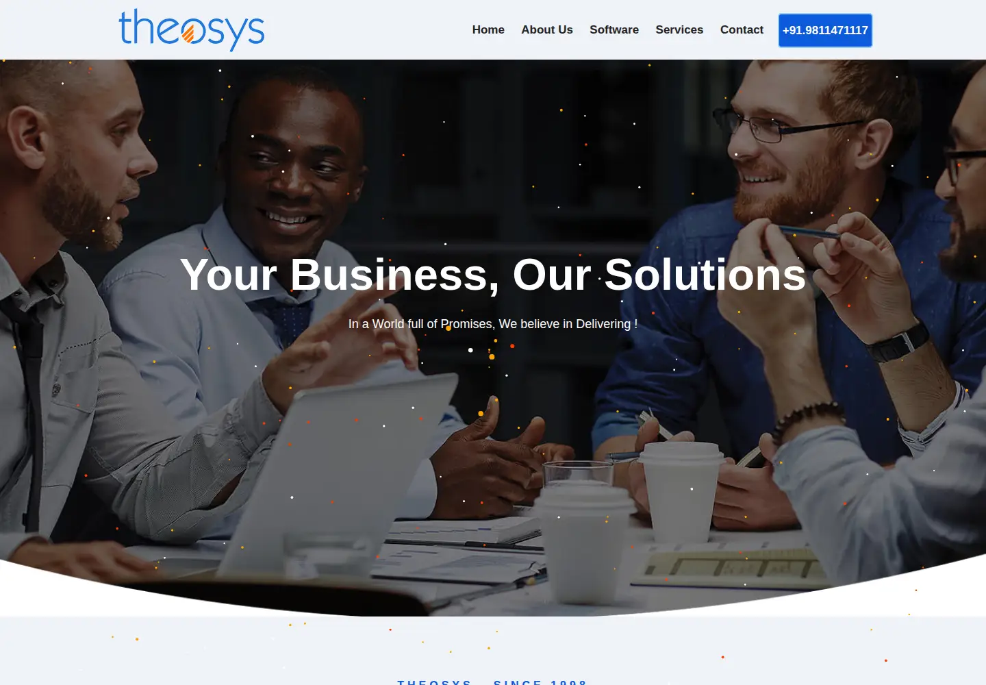 Screenshot of theosys.com