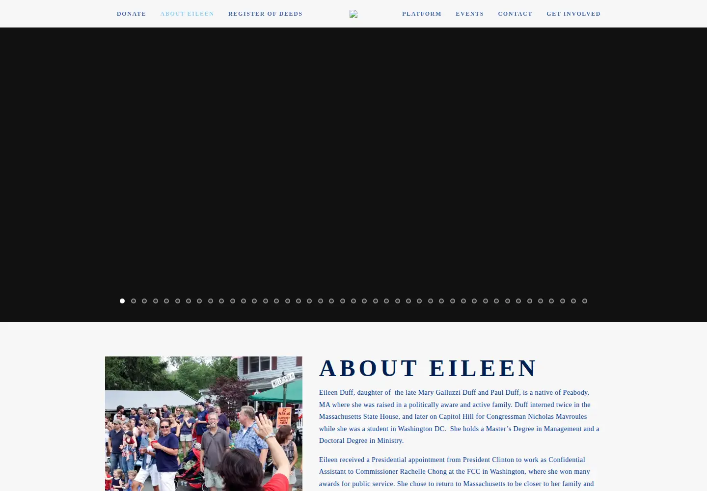 Screenshot of voteduff.com