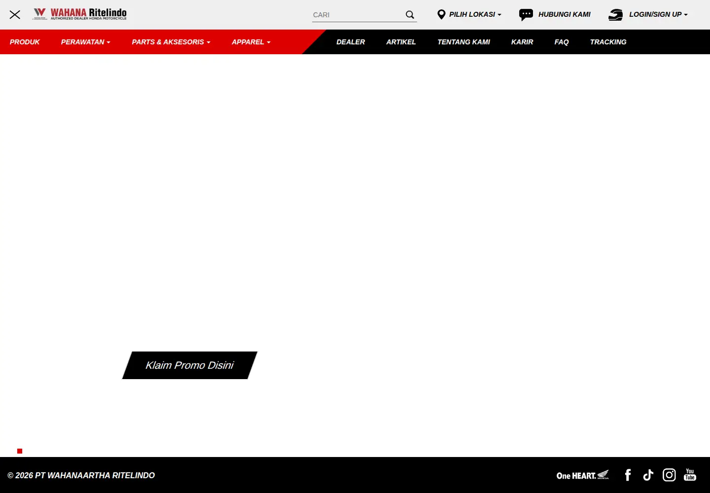 Screenshot of wahanaritelindo.com