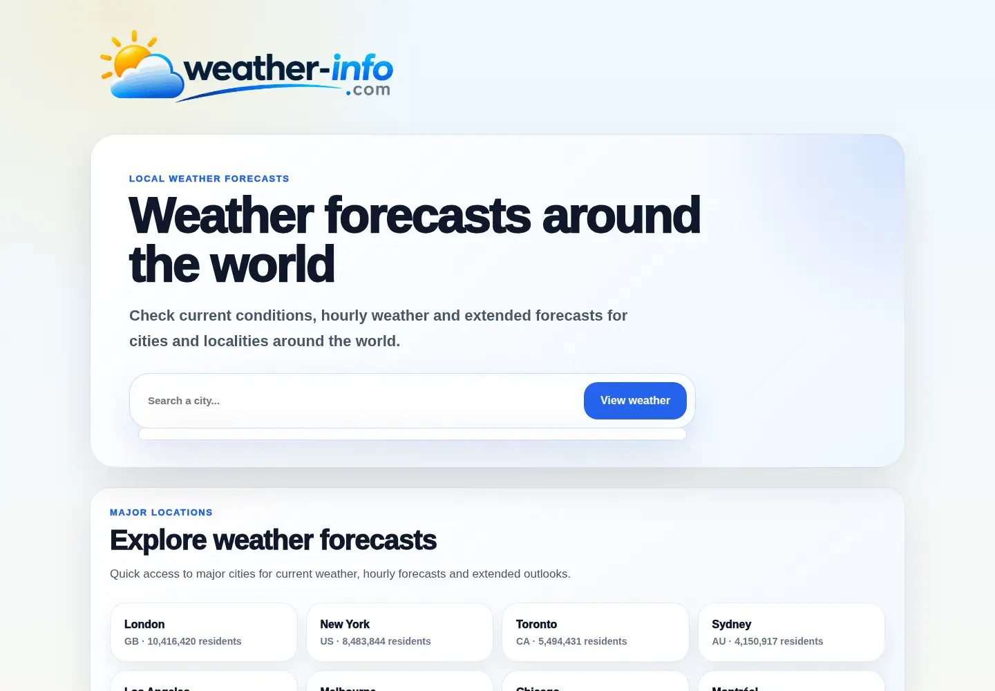 Screenshot of weather-info.com