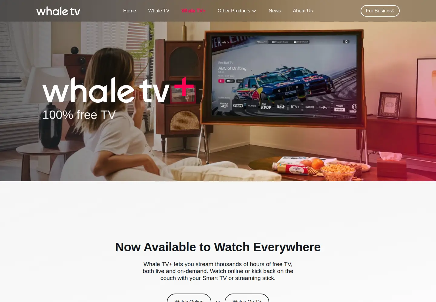 Screenshot of whaletvplus.com