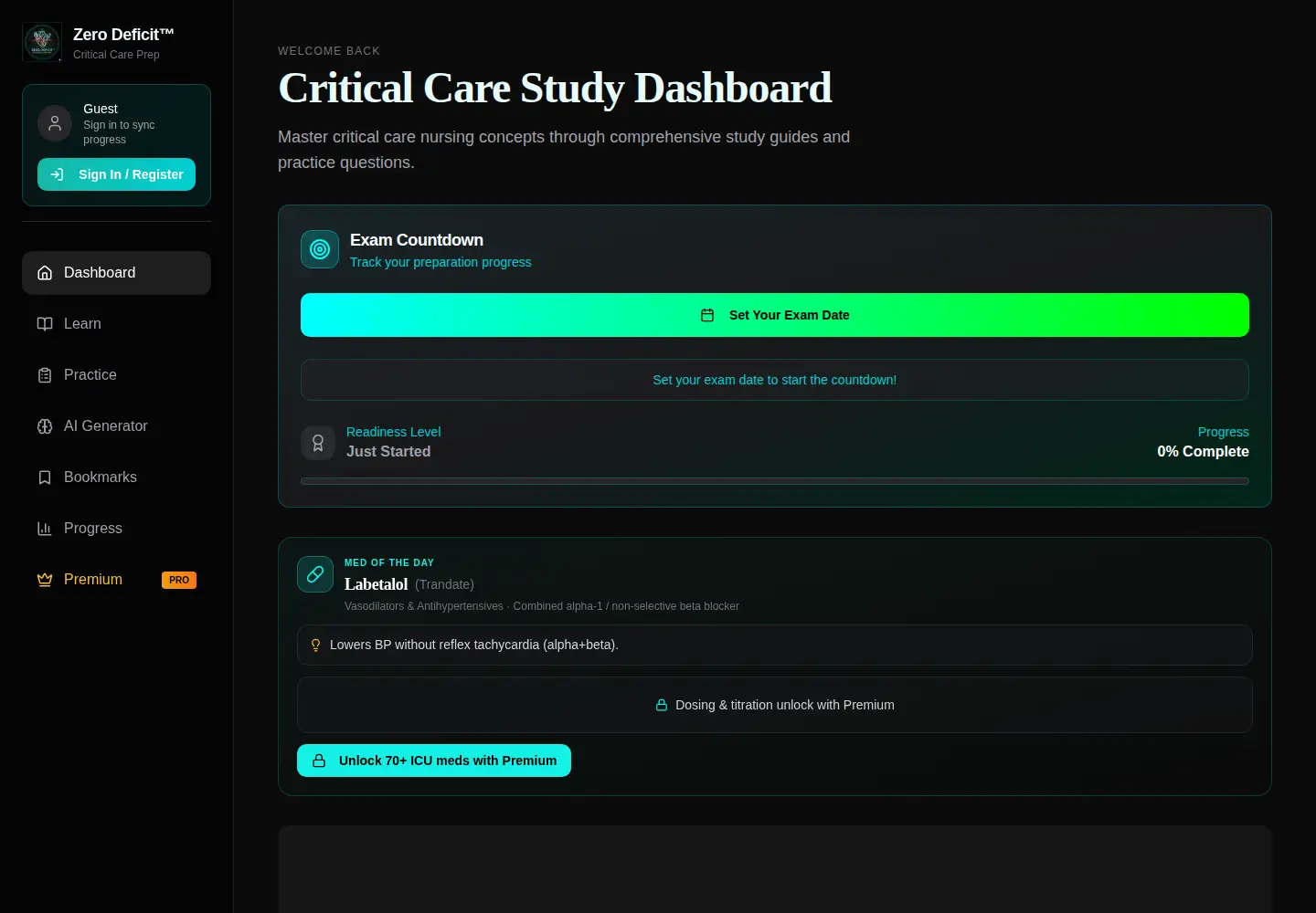 Screenshot of zerodeficitccrnprep.com