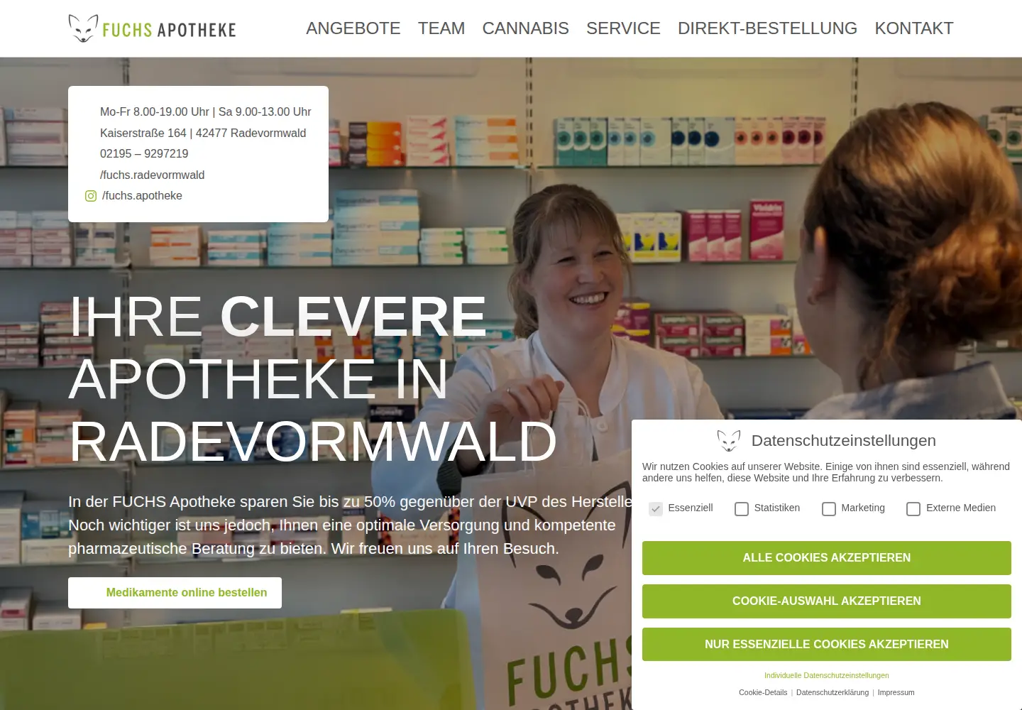 Screenshot of fuchsapotheken.de