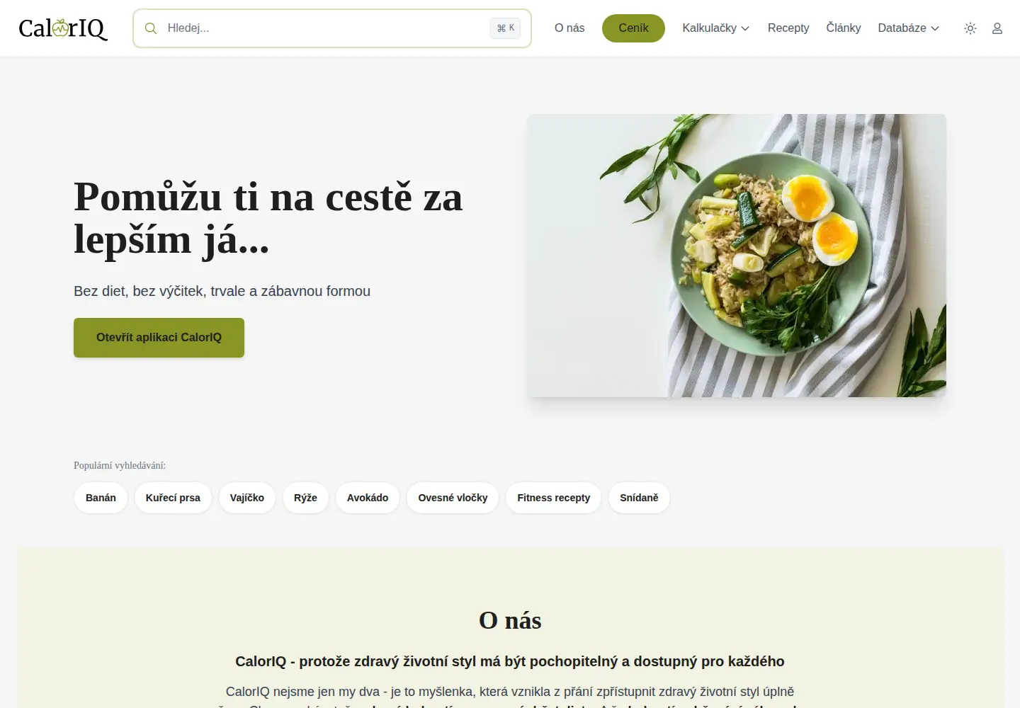Screenshot of caloriq.fit