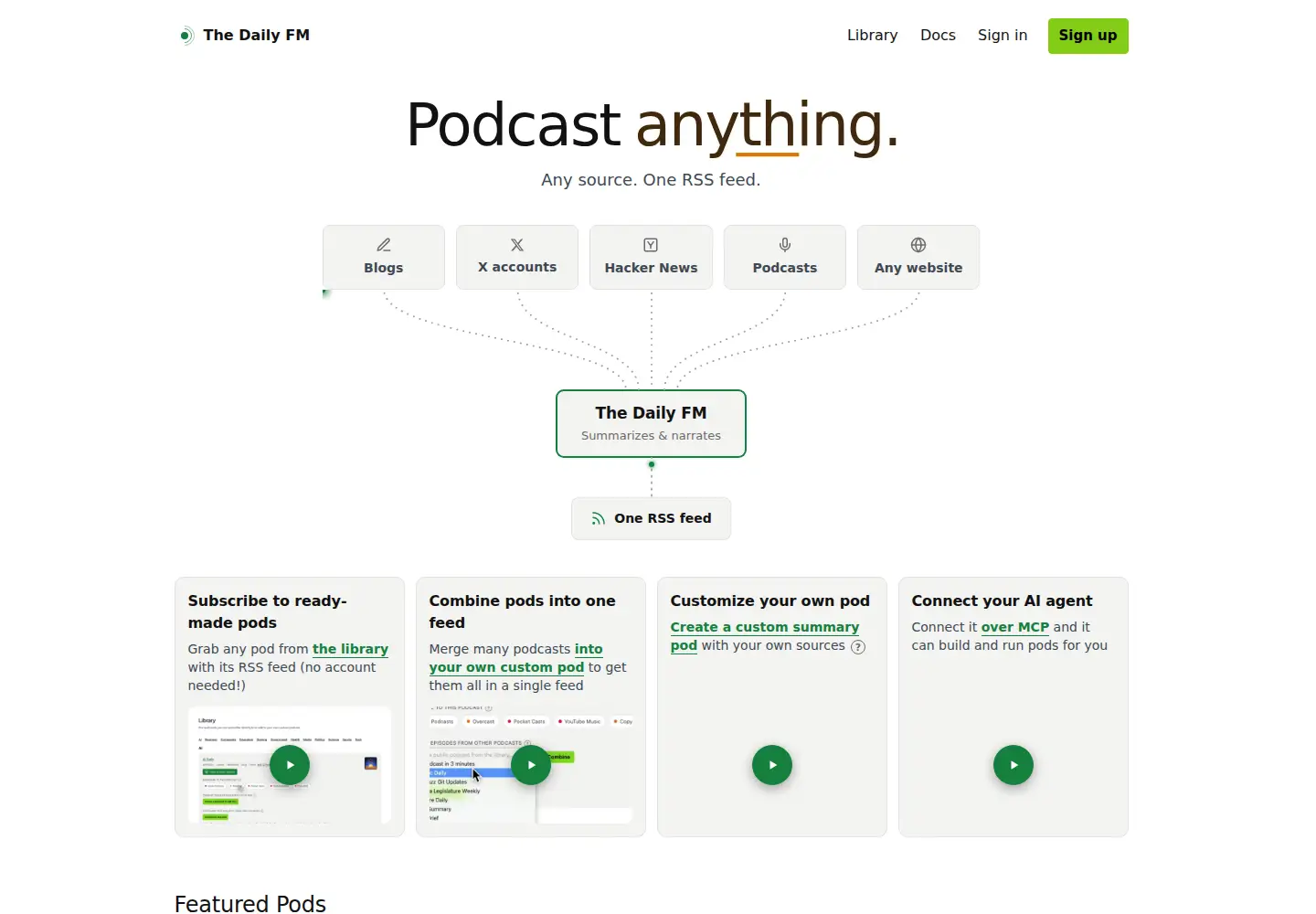 Screenshot of thedaily.fm