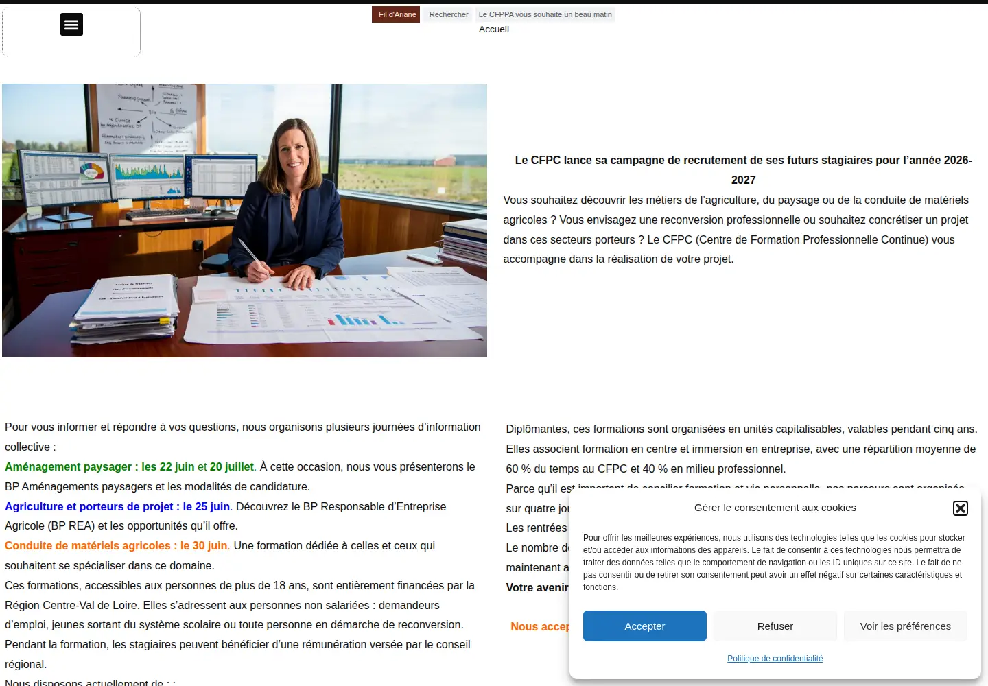 Screenshot of cfppa.fr