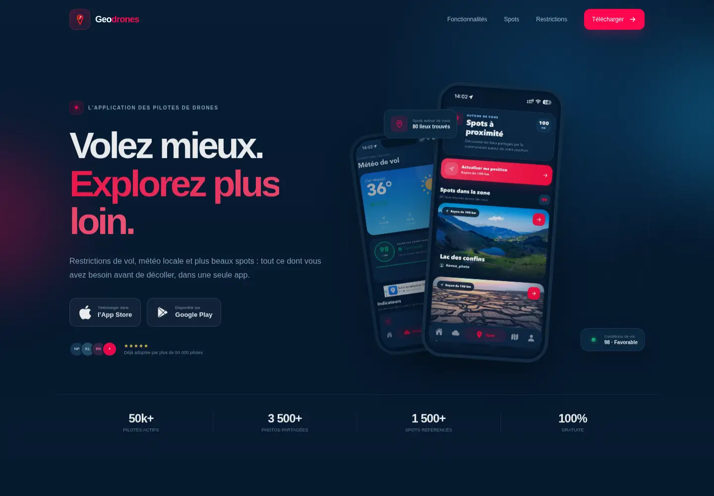 Screenshot of geodrones.fr