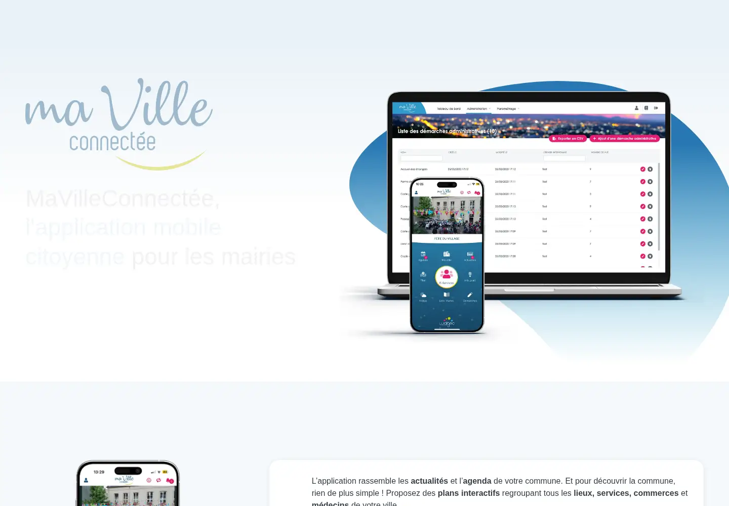 Screenshot of mavilleconnectee.fr
