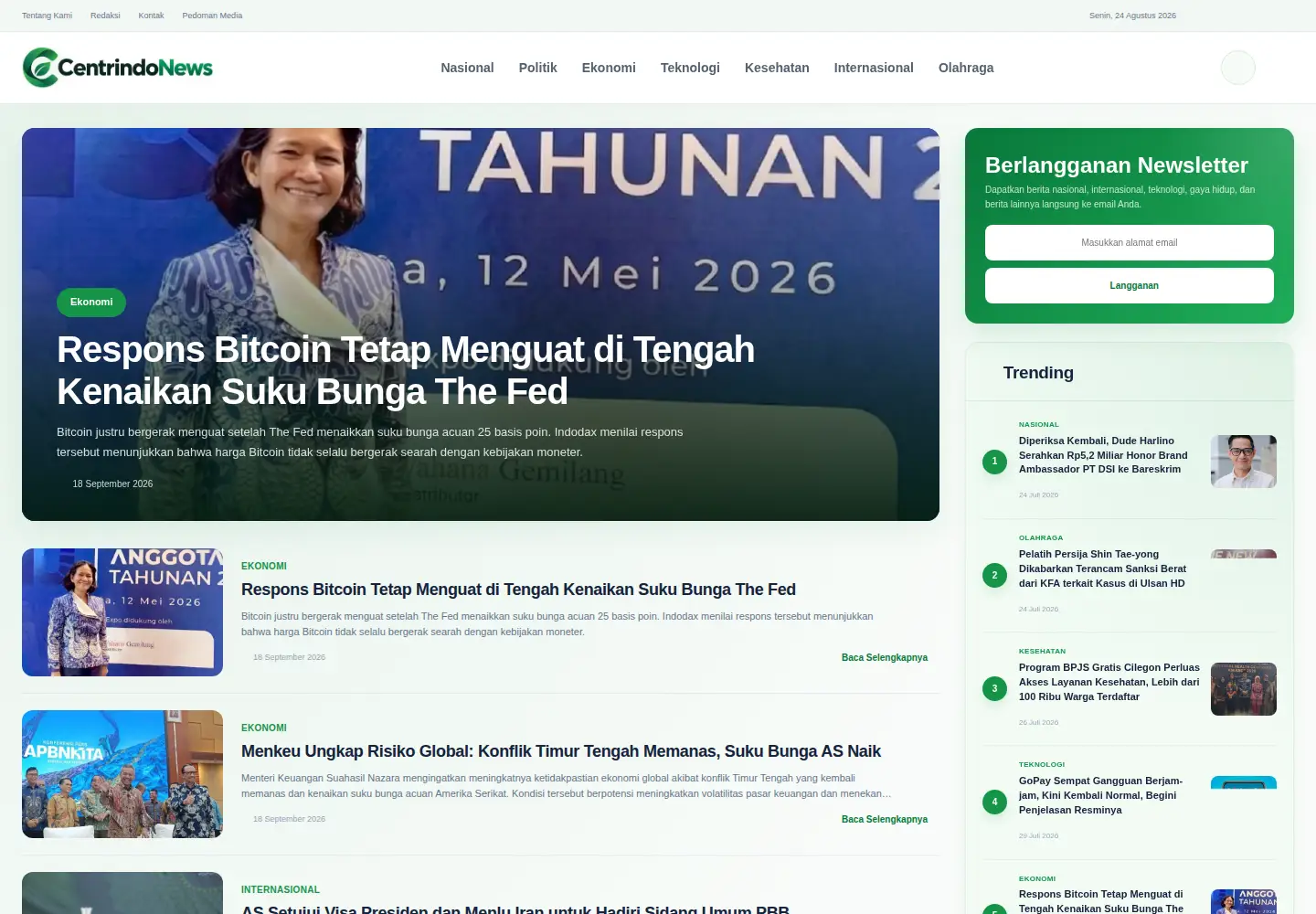 Screenshot of centrindonews.id