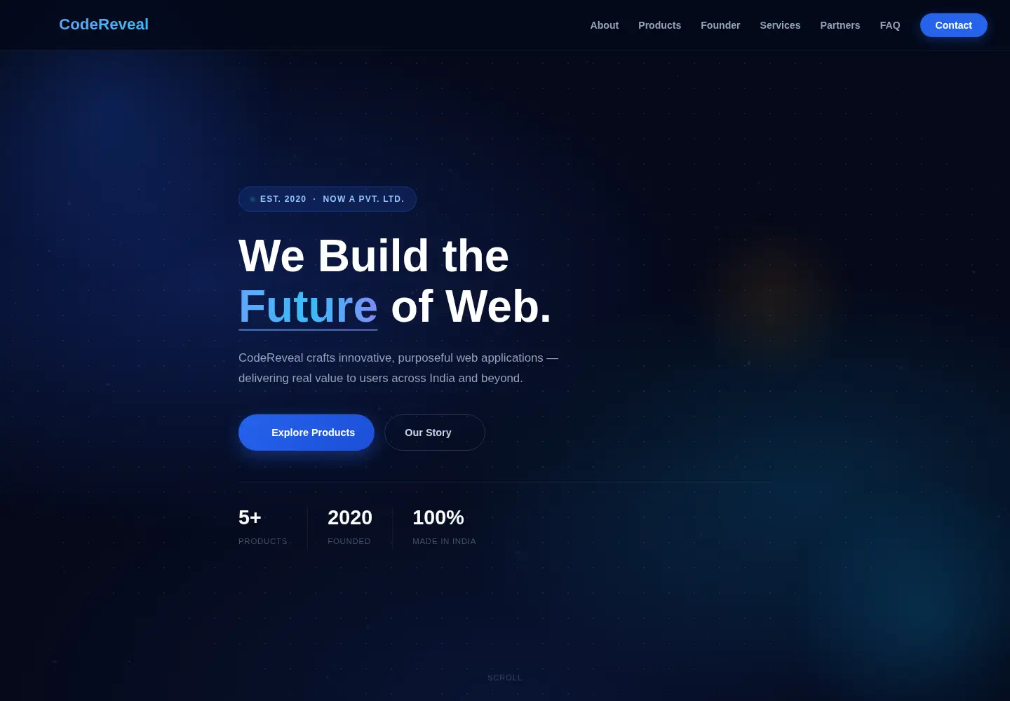Screenshot of codereveal.in