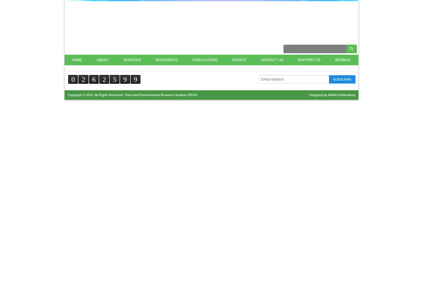 Captured homepage of peri.org.in in the current scan