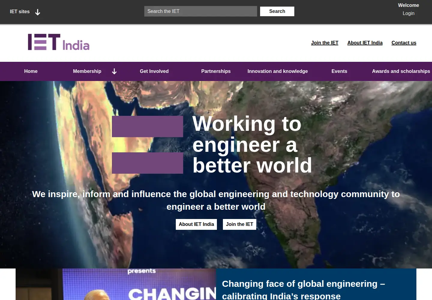 Screenshot of theiet.in