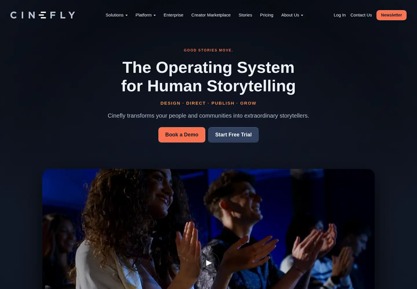 Screenshot of cinefly.io