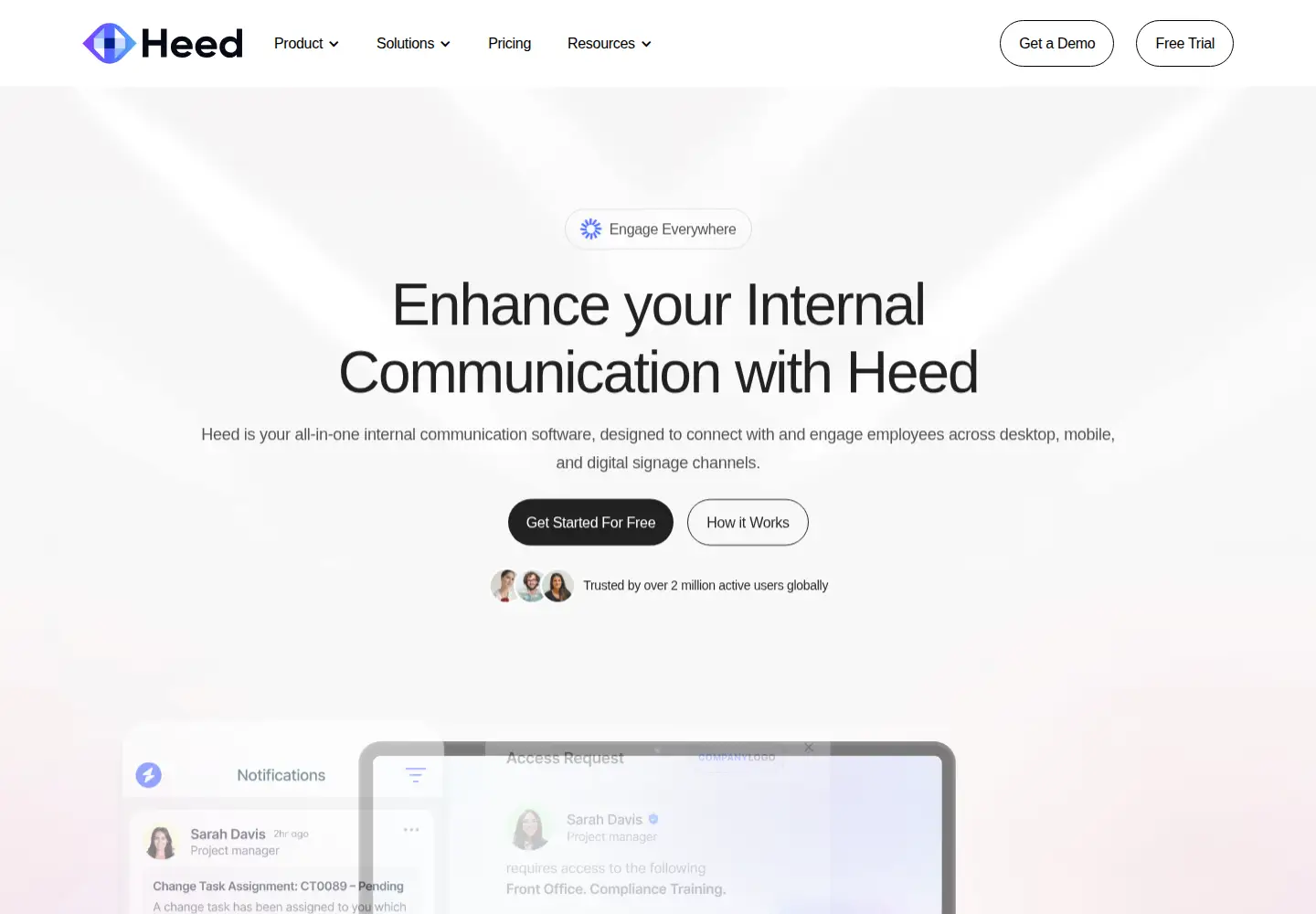 Screenshot of heed.io