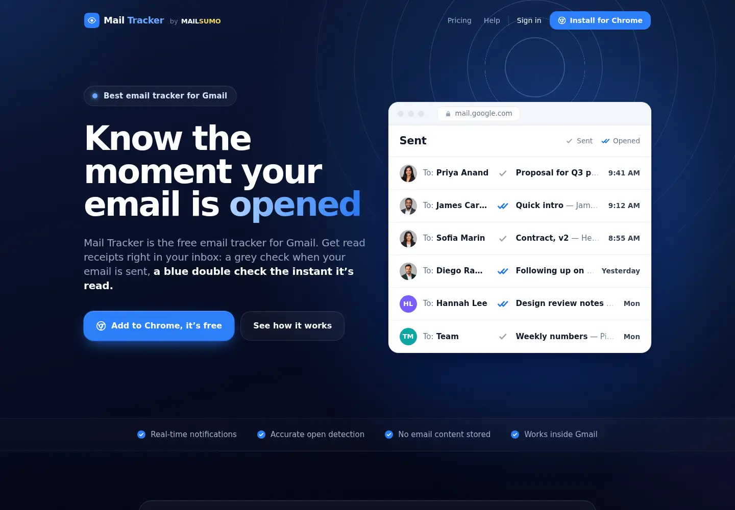 Screenshot of mailtracker.io