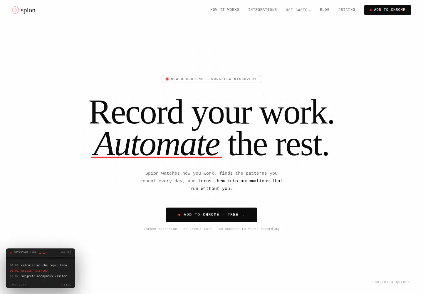 Screenshot of spion.io