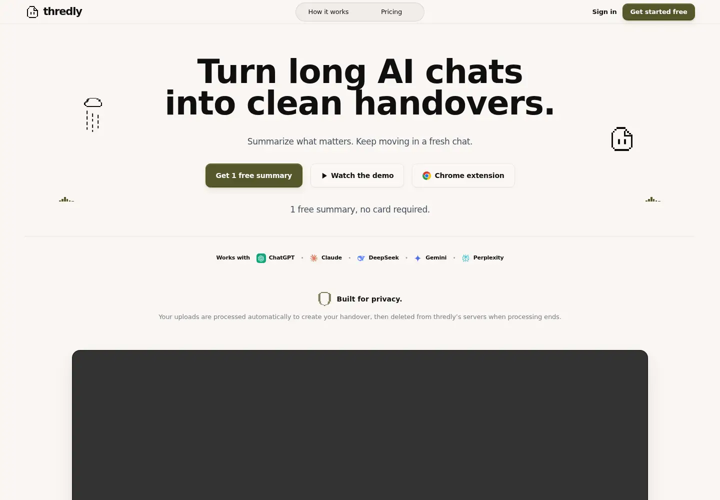 Screenshot of thredly.io