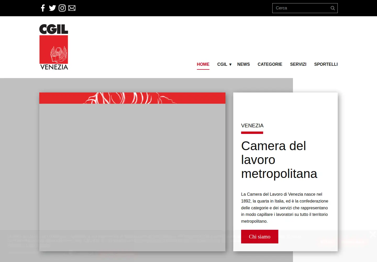 Screenshot of cgilvenezia.it