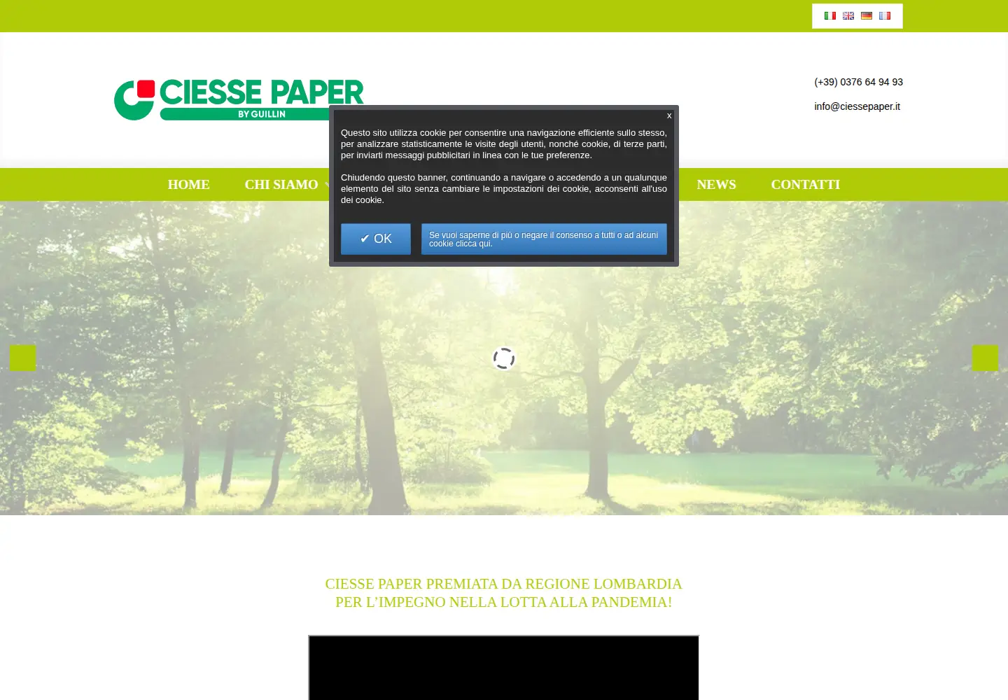 Screenshot of ciessepaper.it