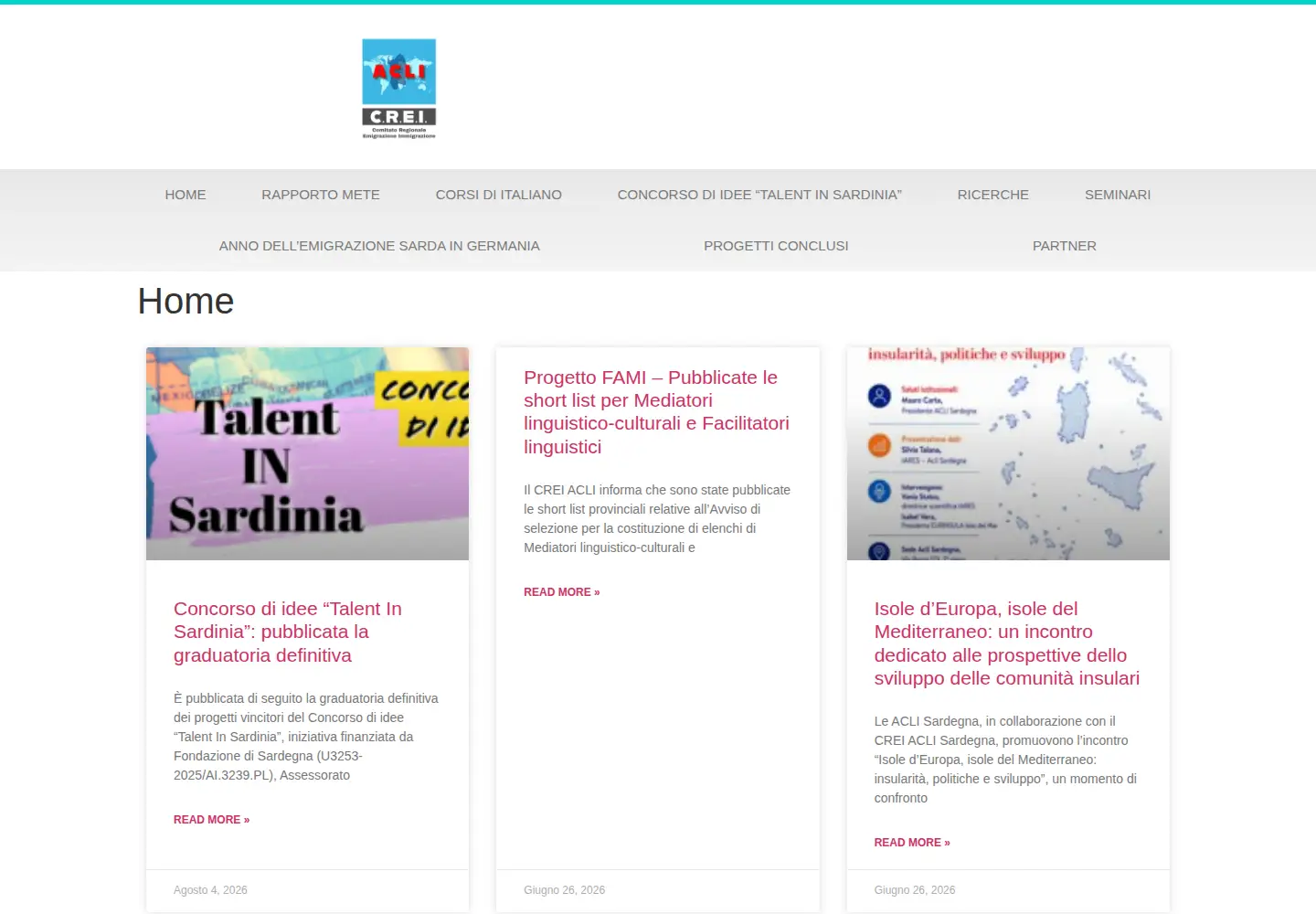 Screenshot of creiaclisardegna.it