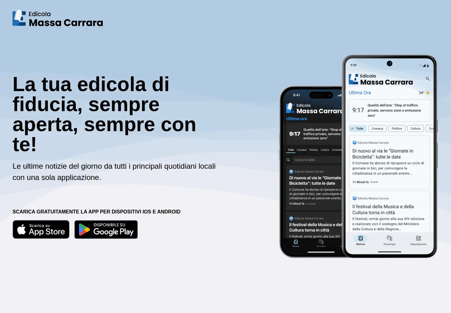 Screenshot of edicolamassacarrara.it