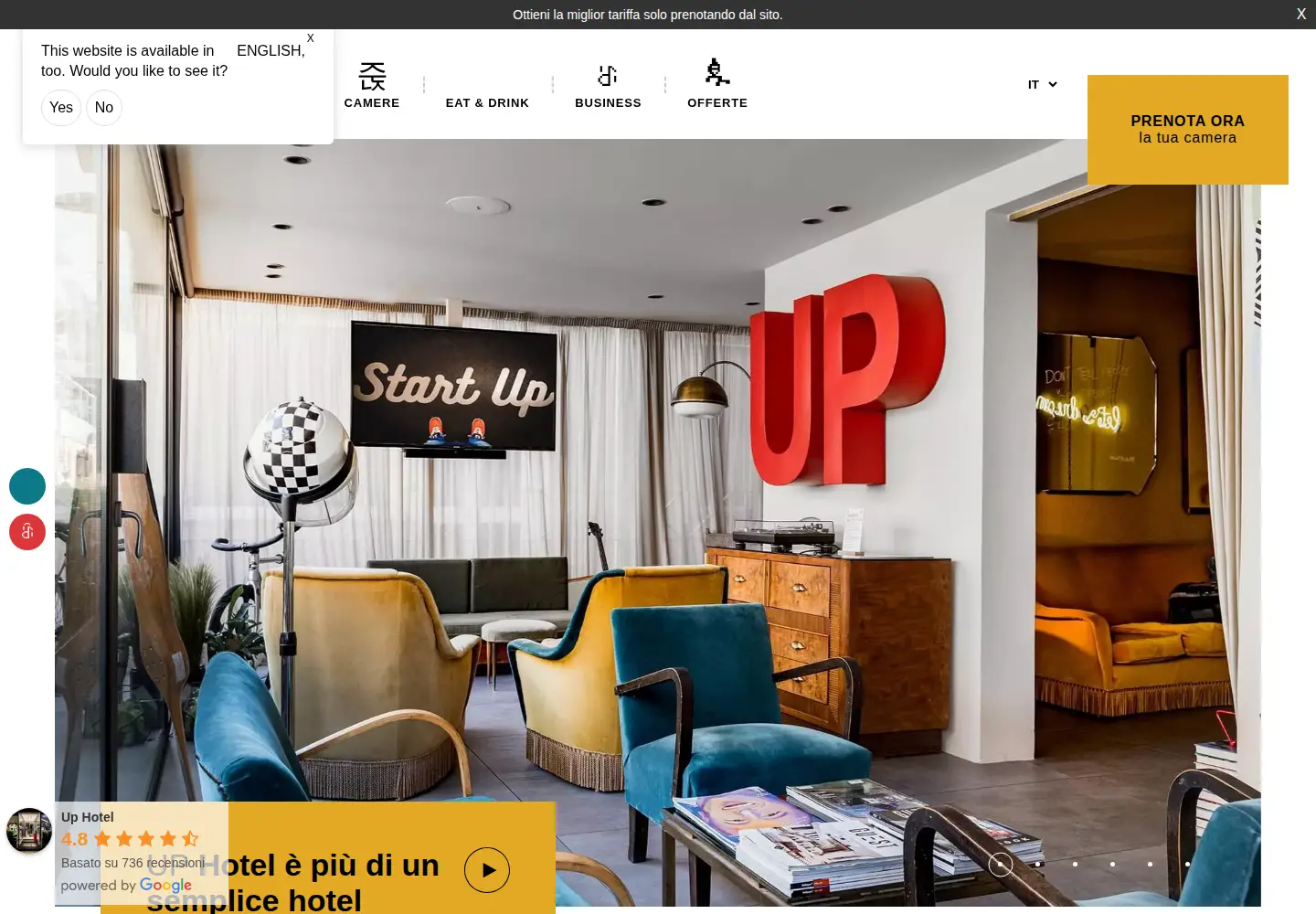 Screenshot of uphotel.it