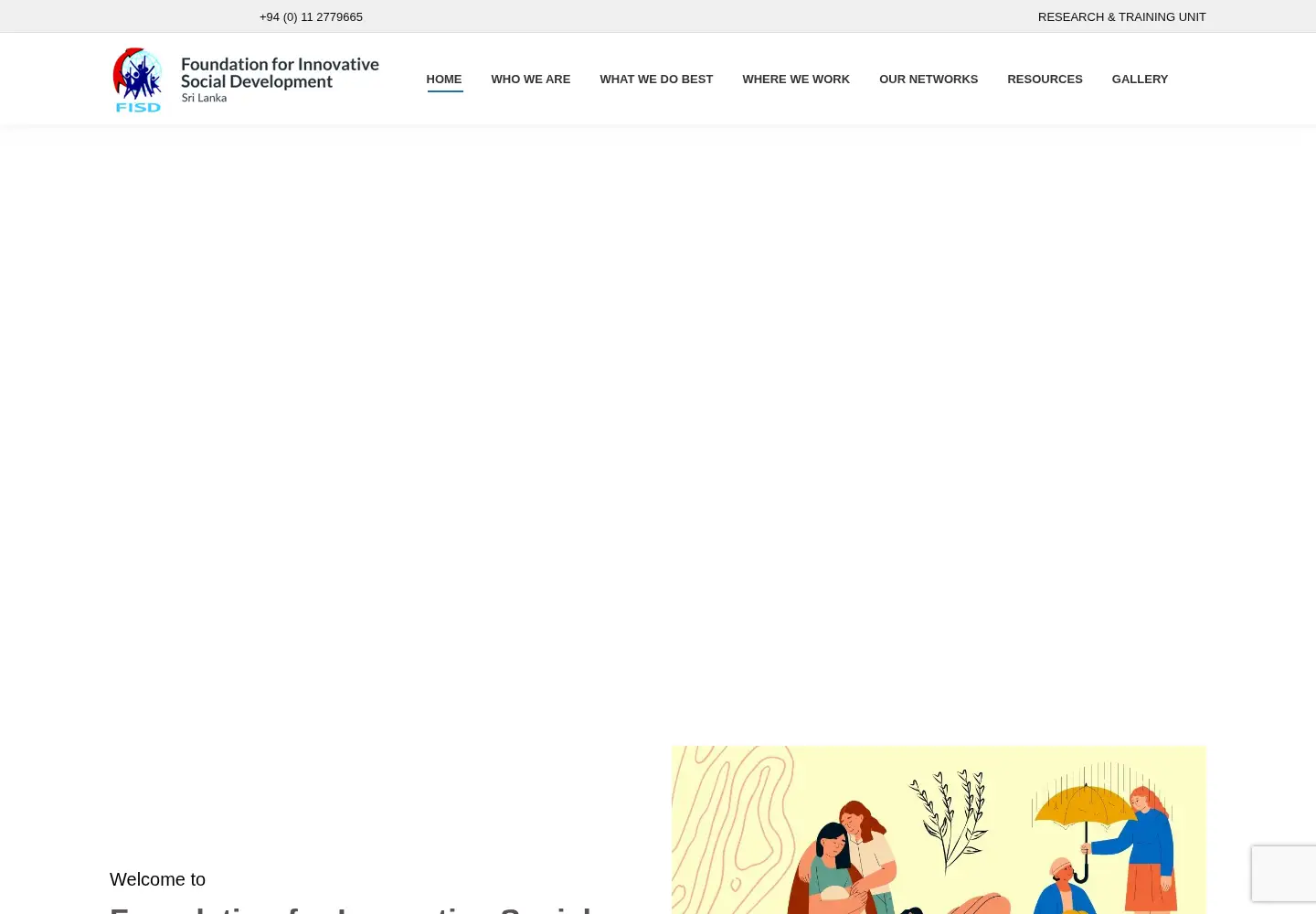 Captured homepage of fisd.lk in the current scan