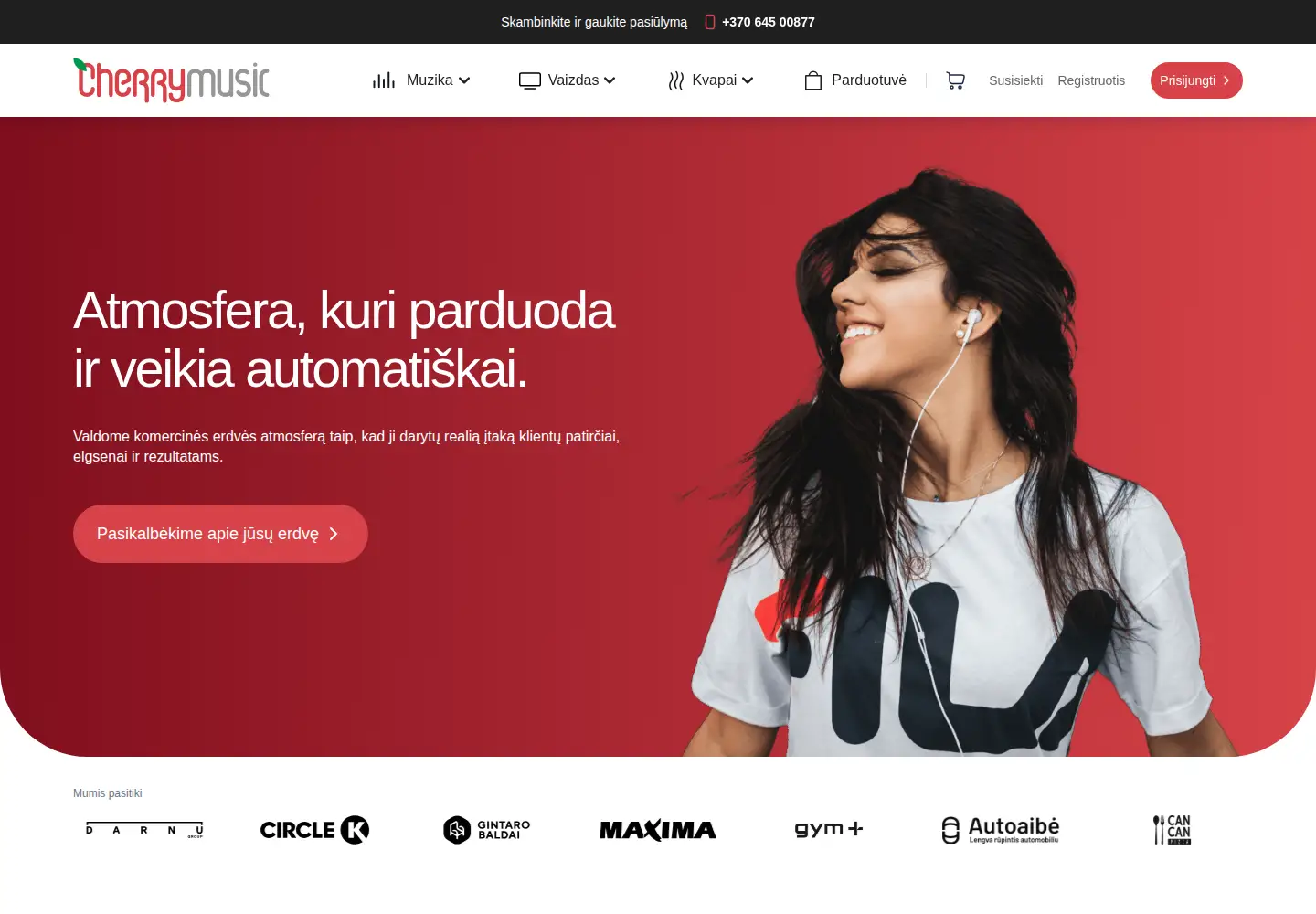 Screenshot of cherrymusic.lt
