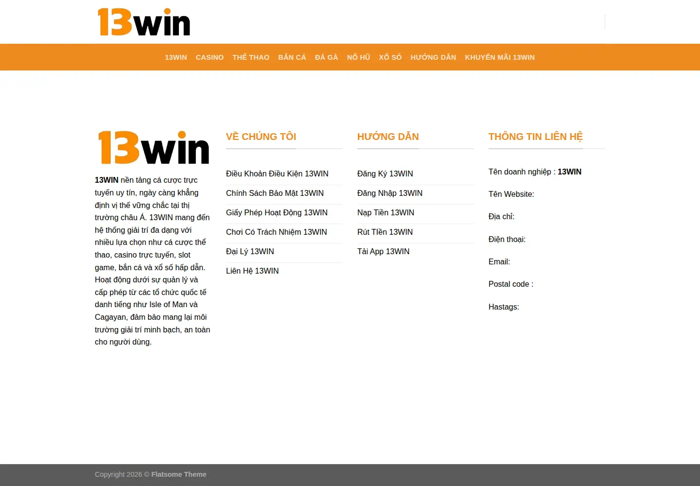 Screenshot of 13win.marketing