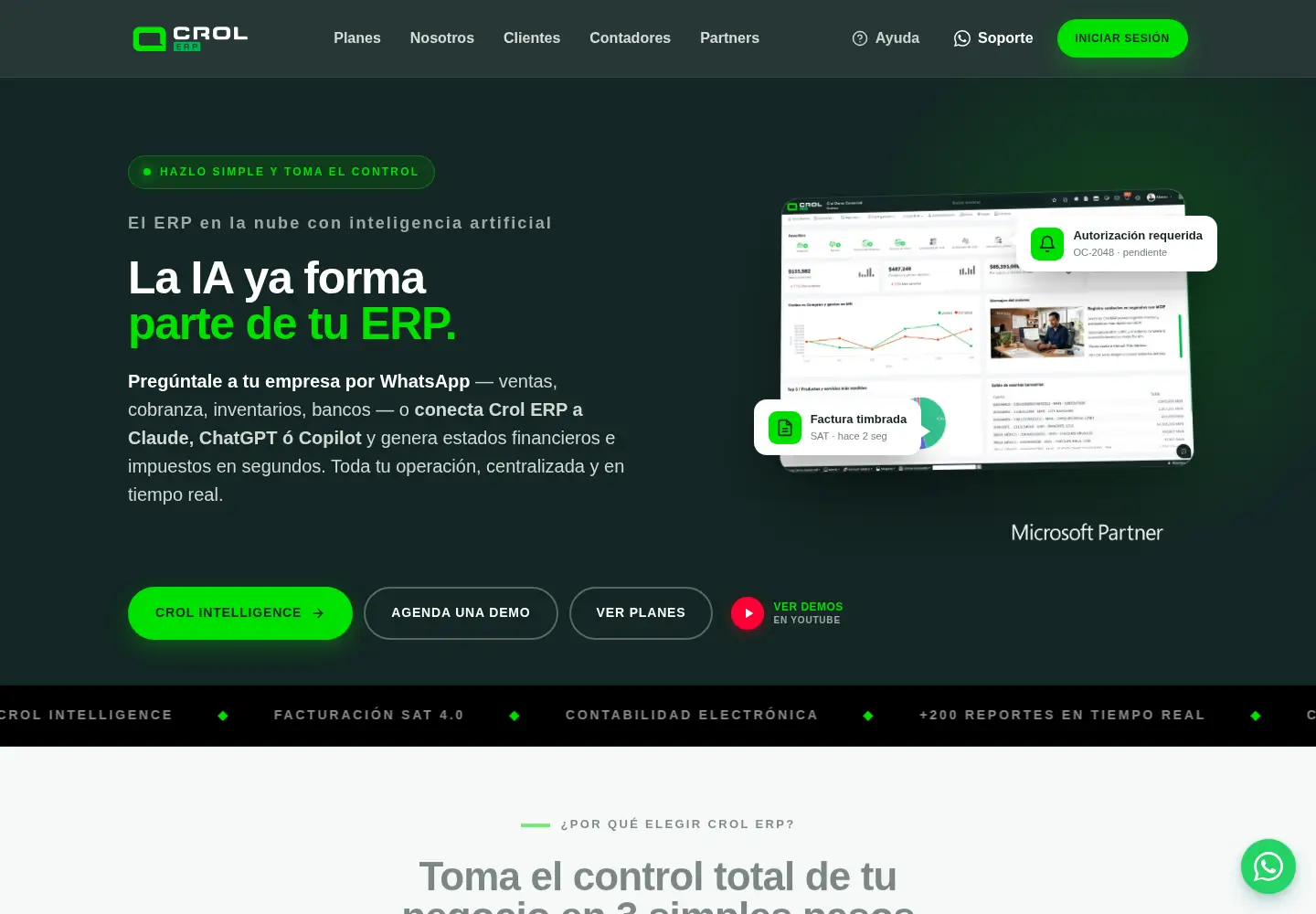 Screenshot of crol.mx