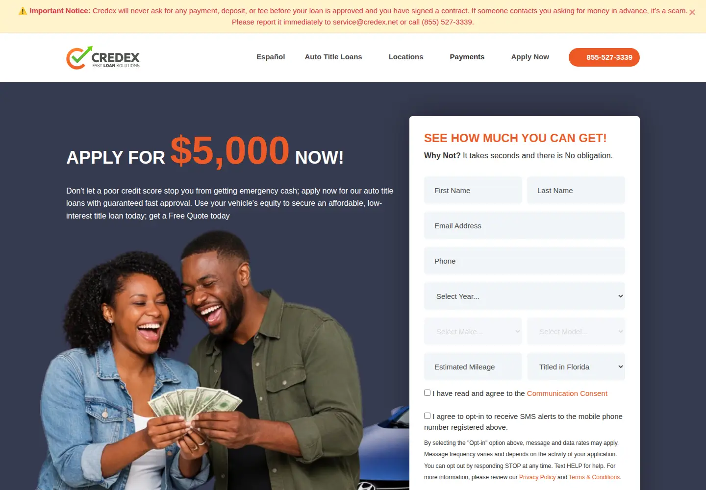 Screenshot of credex.net